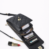 ÉLISÉA™ Quiltet Mini Crossbody i Læder