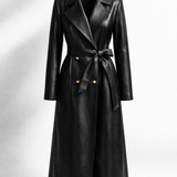 ÉLAN™ Læder Trenchcoat