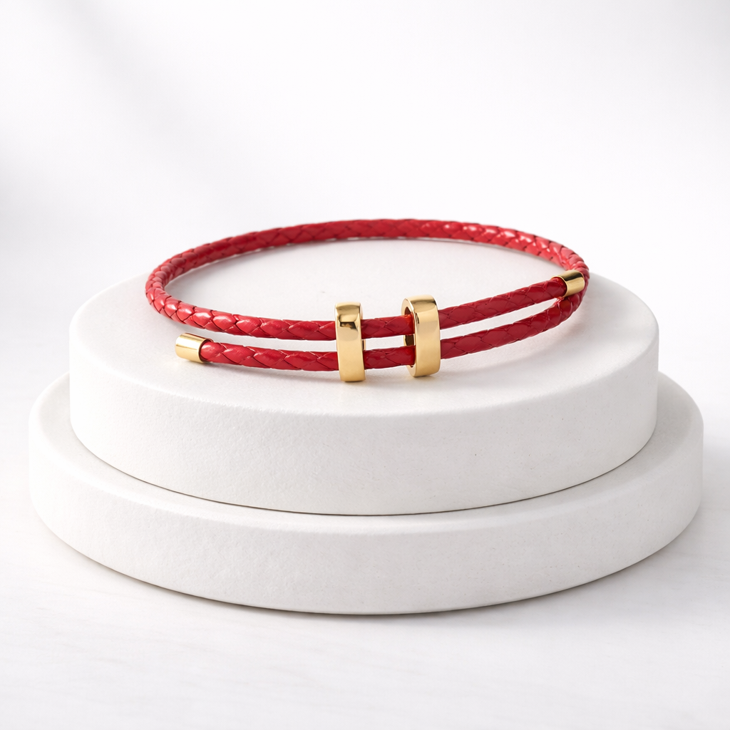 VELA™ Flettet Læderarmbånd