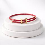 VELA™ Flettet Læderarmbånd