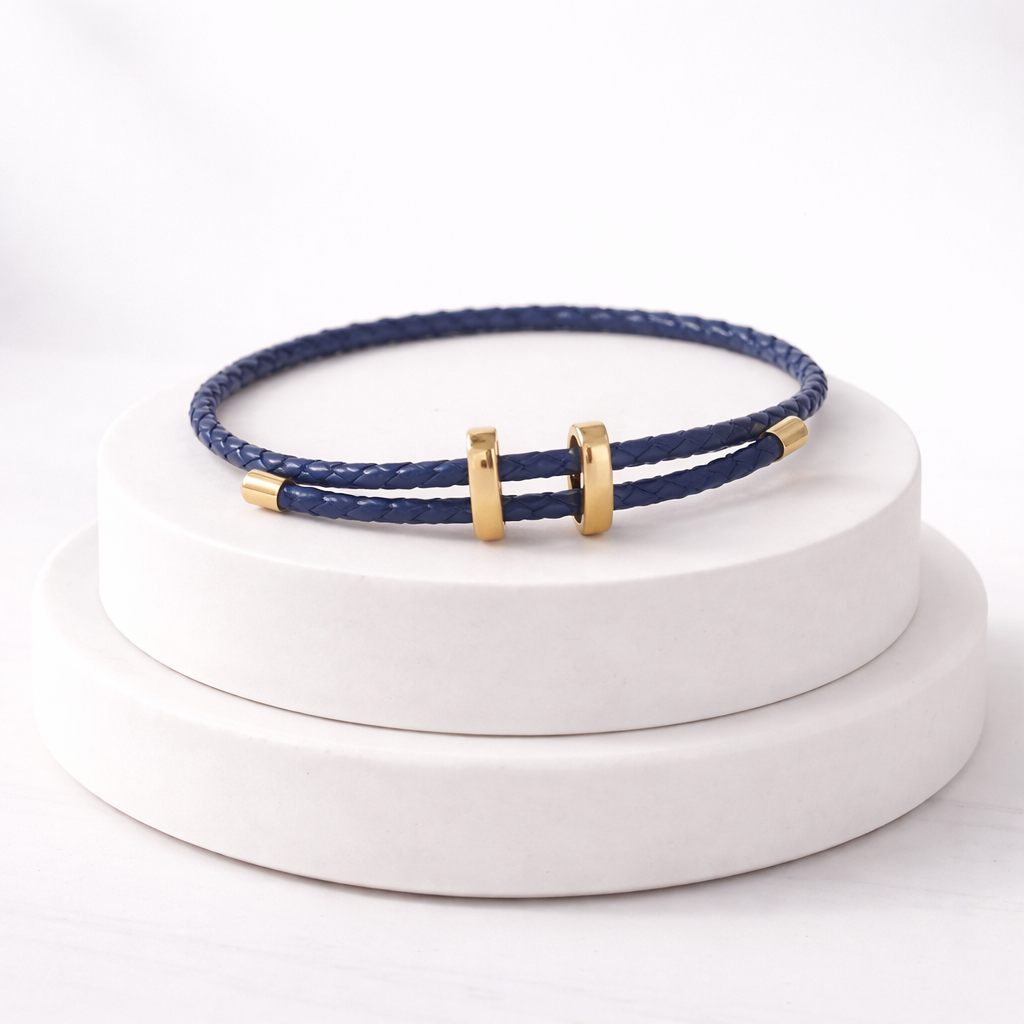 VELA™ Flettet Læderarmbånd